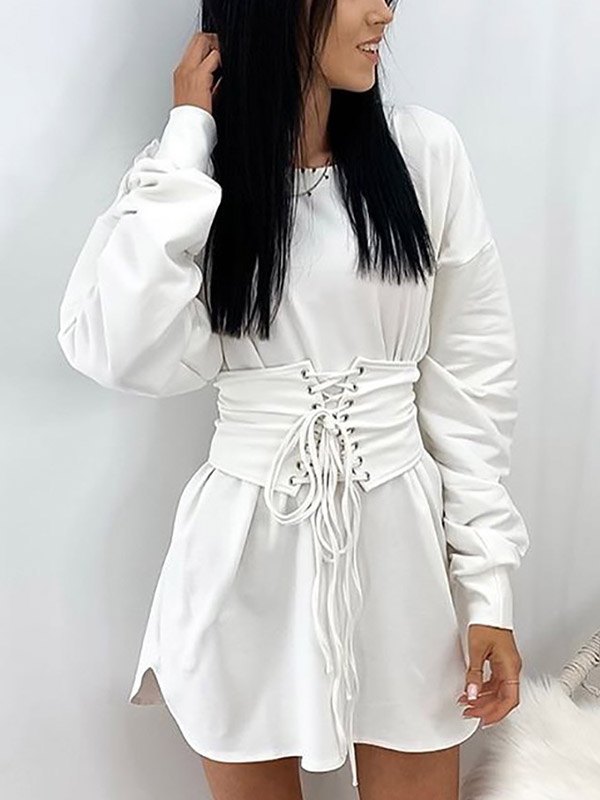 EMMIOL Korsett Langarm Kleid
