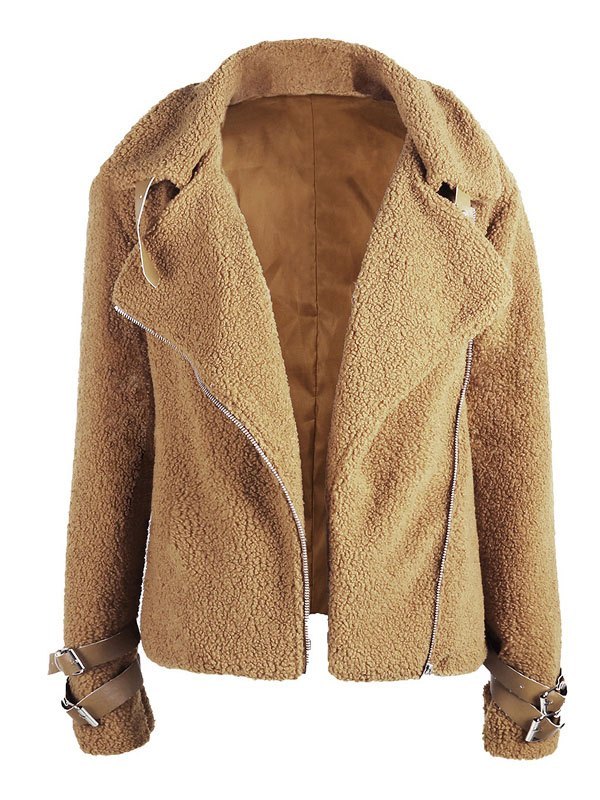 EMMIOL Teddy Fleece Bikerjacke