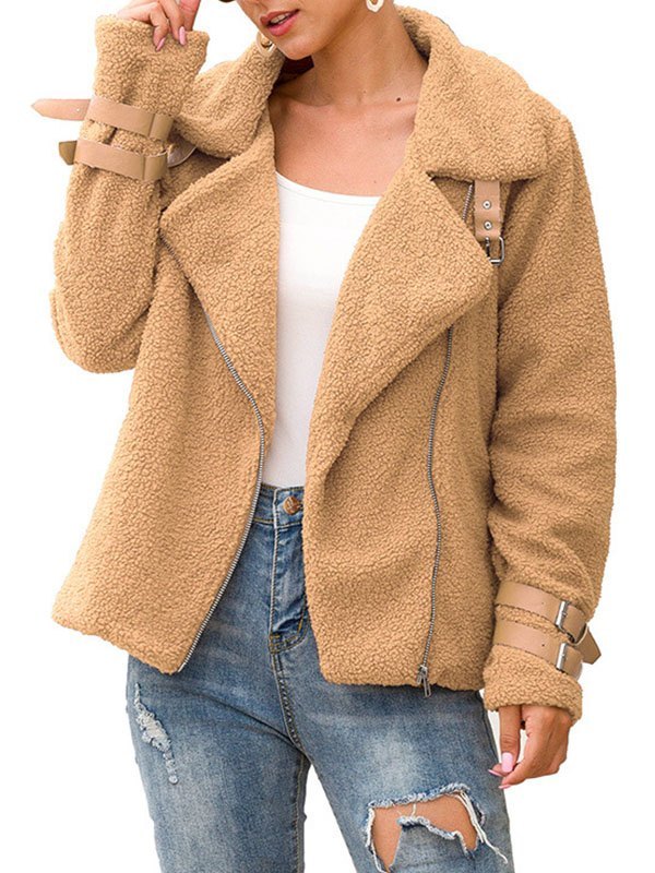 EMMIOL Teddy Fleece Bikerjacke