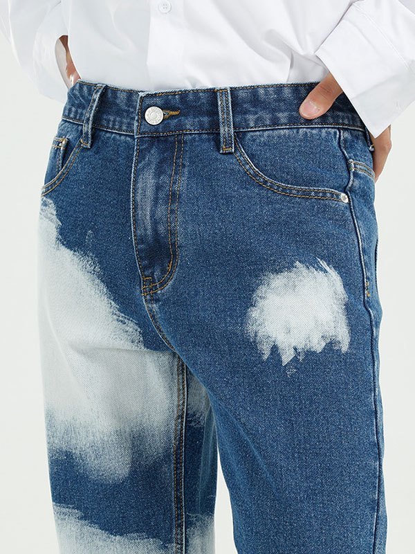 EMMIOL Men's Tie Dye Straight Jeans