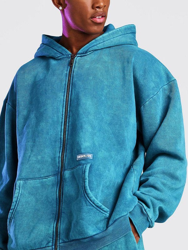 EMMIOL Men's Acid Wash Tracksuit Set