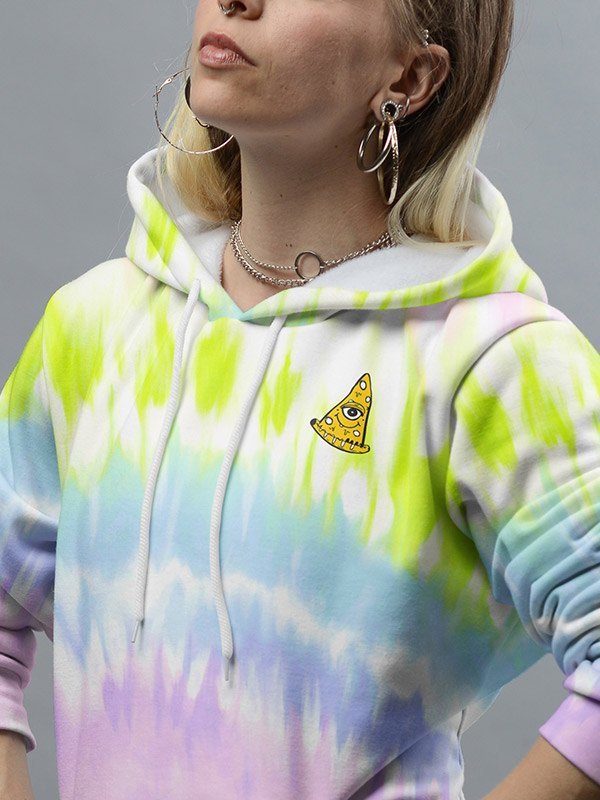 EMMIOL Sudadera con capucha tie dye color pastel para hombre