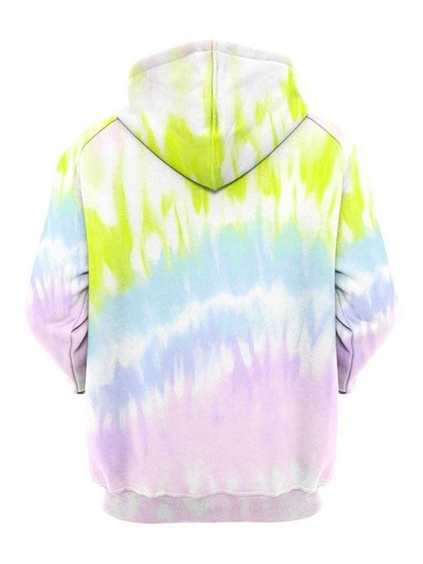EMMIOL Sudadera con capucha tie dye color pastel para hombre
