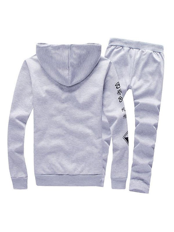 EMMIOL Conjunto de chándal con estampado de letras para hombre