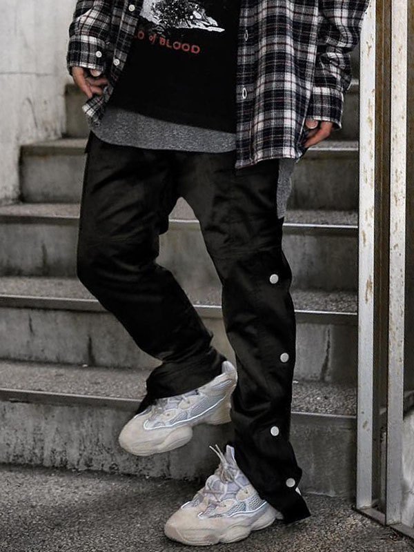 EMMIOL Pantalones cargo con botones para hombre