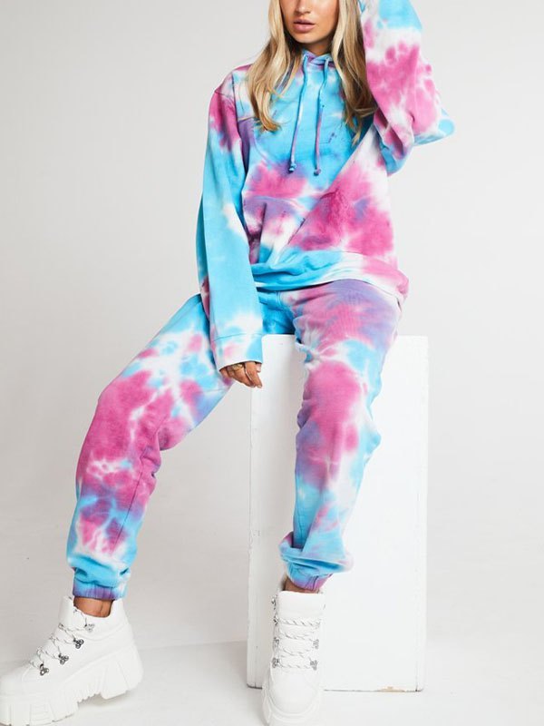 EMMIOL Tie Dye Tracksuit Two-Piece Outfit