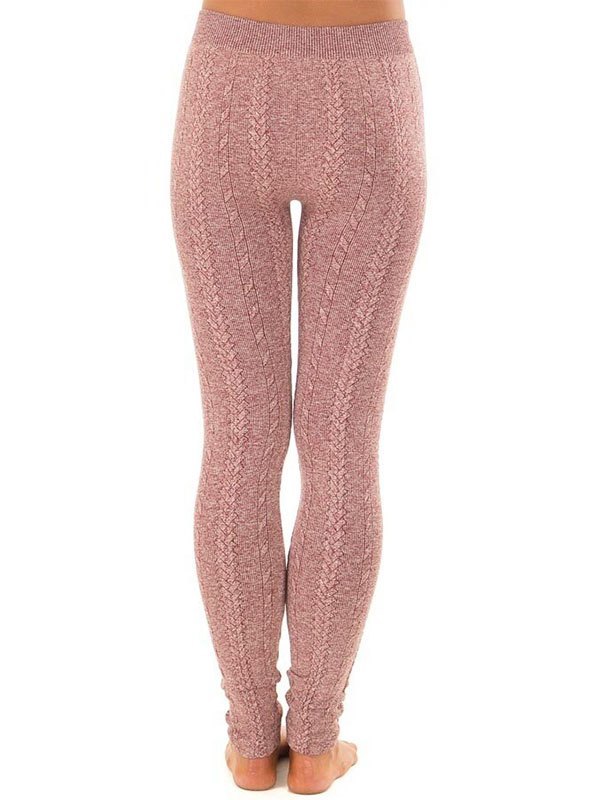 EMMIOL Leggings cómodos de punto trenzado