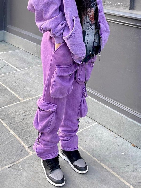 EMMIOL Pantalones cargo con parche de bolsillo