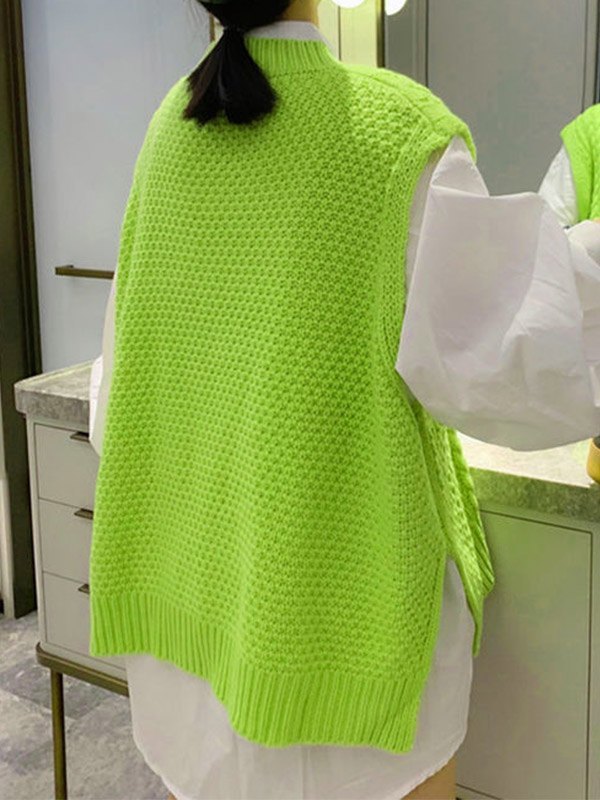 EMMIOL Gilet maglione lavorato a maglia Twist