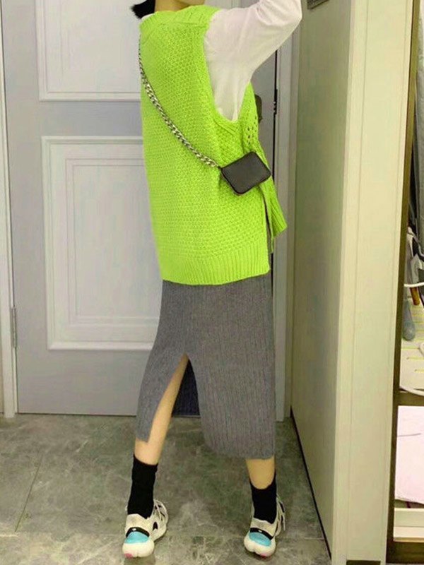 EMMIOL Gilet maglione lavorato a maglia Twist