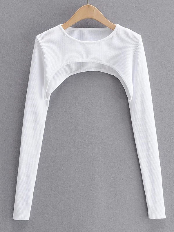 EMMIOL Cropped Arm Warmer Knit Sweater