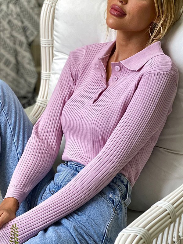 EMMIOL Punto abotonado con cuello de polo