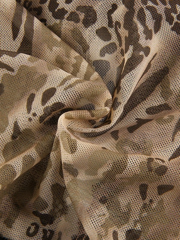 EMMIOL Lace Trim Leopard Cami Top