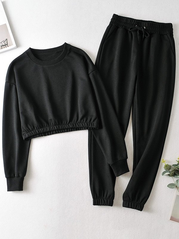 EMMIOL Conjunto jogger con top corto