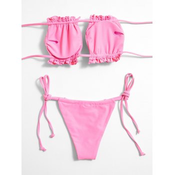 Smocked Bandeau Bikini Set -  