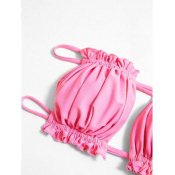 Smocked Bandeau Bikini Set -  