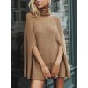 EMMIOL Vestido estilo suéter con cuello alto y chal