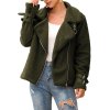 EMMIOL Chaqueta biker de felpa Teddy