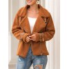 EMMIOL Chaqueta biker de felpa Teddy