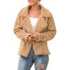 EMMIOL Chaqueta biker de felpa Teddy