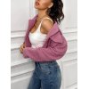 EMMIOL Chaqueta corta de felpa con botones