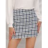 EMMIOL Vintage High Waist Tweed Mini Skirt
