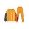 EMMIOL Dinosaur Horn Color Block Tracksuit Set