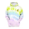 EMMIOL Sudadera con capucha tie dye color pastel para hombre