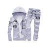 EMMIOL Conjunto de chándal con estampado de letras para hombre