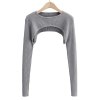 EMMIOL Cropped Arm Warmer Knit Sweater