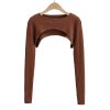 EMMIOL Cropped Arm Warmer Knit Sweater