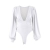 EMMIOL Body con scollo profondo a maniche lunghe