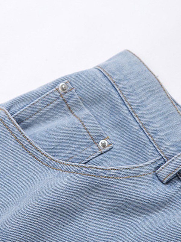 EMMIOL Jeans strappati a vita alta