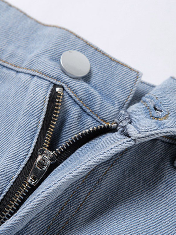 EMMIOL Jeans strappati a vita alta