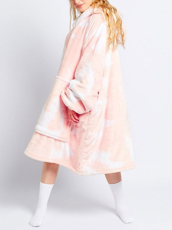 Coperta Con Cappuccio Sherpa Tie-Dye - Morbida E Calda Per Casa E Viaggi - Foto 9