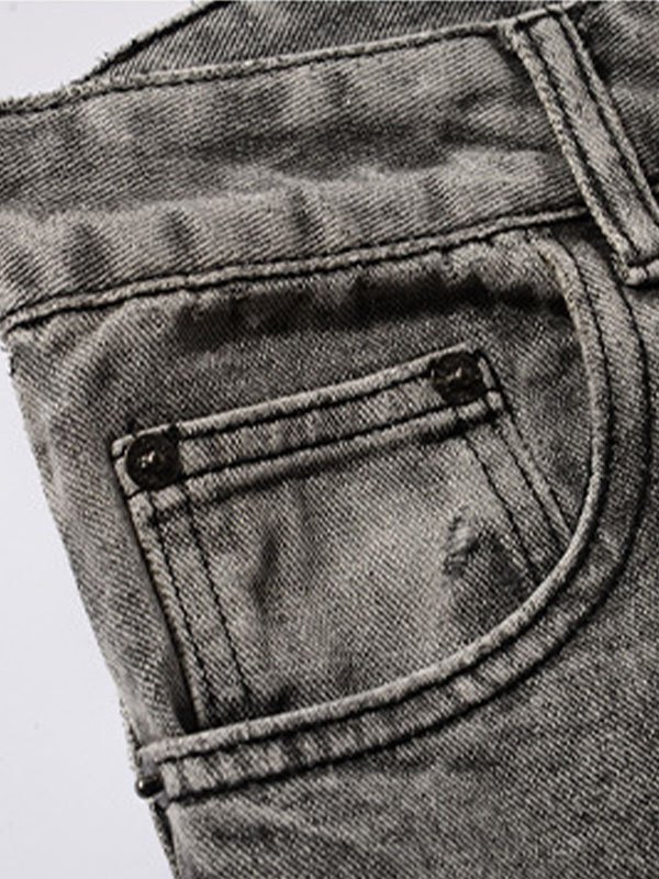 EMMIOL Men's Smiley Face Casual Skate Jeans
