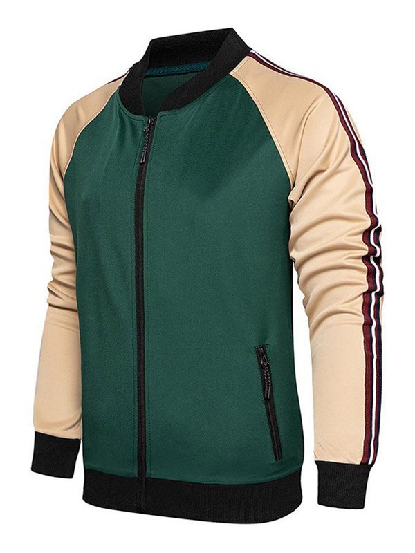 EMMIOL Conjunto de chándal de bloque de color vintage para hombre