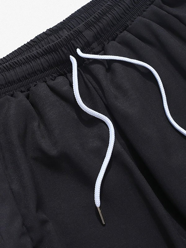 EMMIOL Pantalones jogger con estampado de llamas para hombre