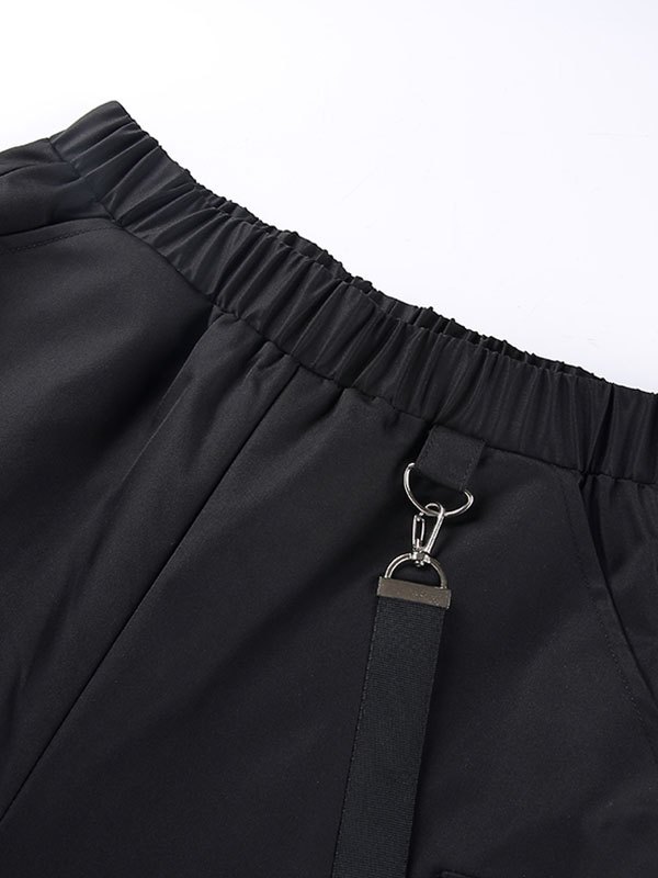 EMMIOL Pantalones cargo con hebilla de cintura alta