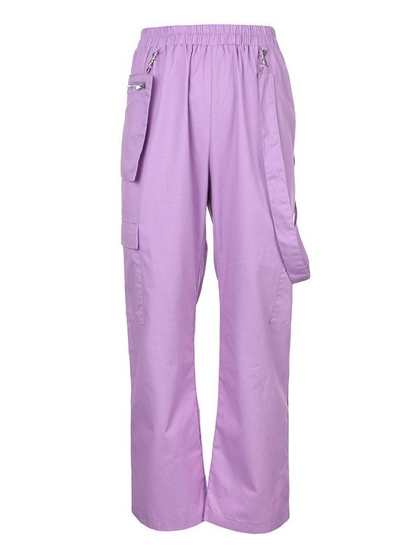 EMMIOL Pantalones cargo con detalle de cinta