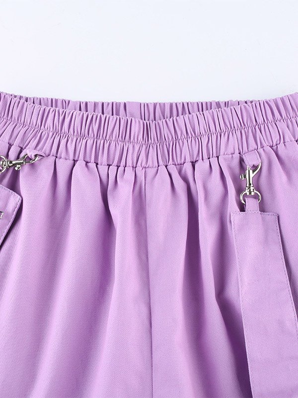 EMMIOL Pantalones cargo con detalle de cinta