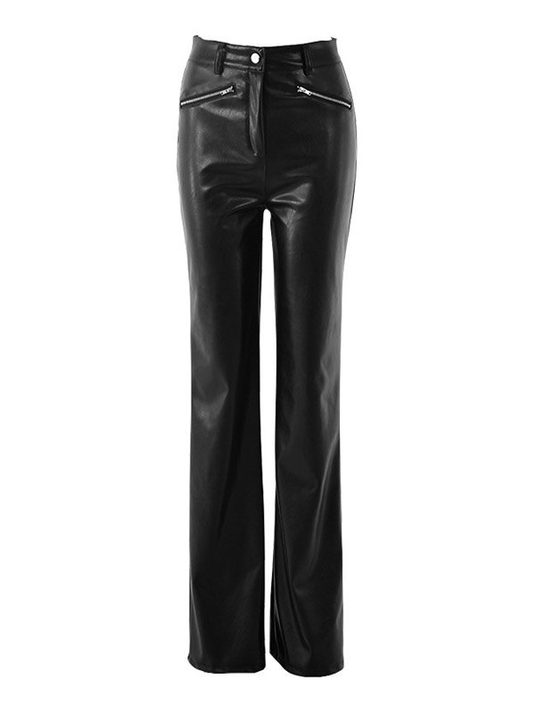EMMIOL Pu Leather Bootcut Leg Pants