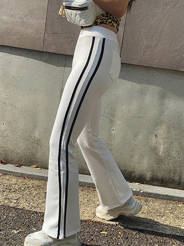 EMMIOL Side Stripe Flare Leg Sweat Pants