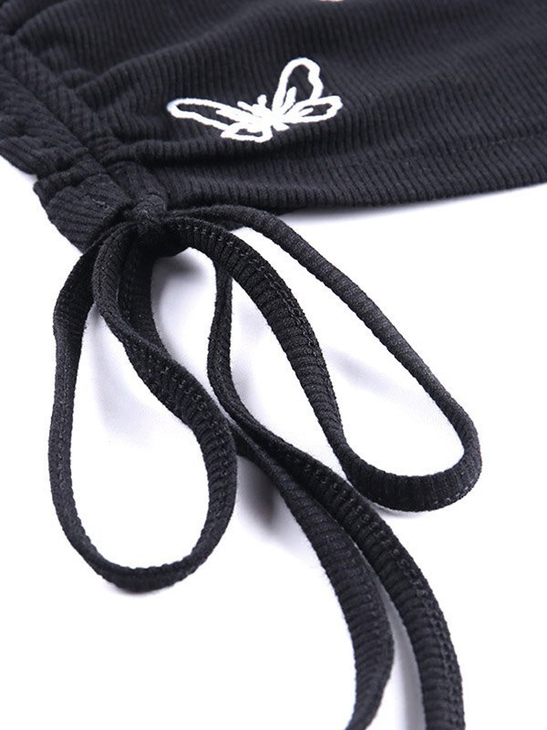 EMMIOL Butterfly Print Crop Cami Top