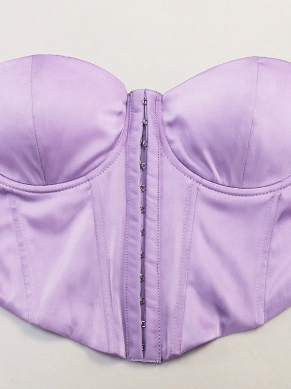 EMMIOL Mesh Paneled Ruffle Bustier