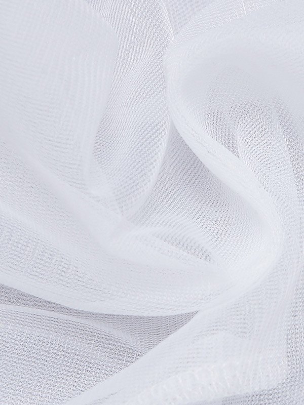 EMMIOL Blusa corta con mangas de malla y espalda abierta