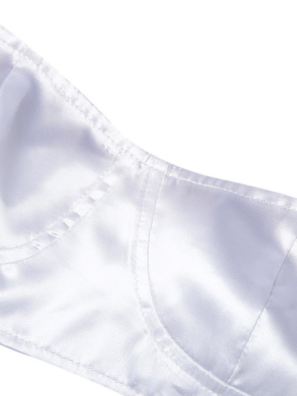 EMMIOL Blusa corta con mangas de malla y espalda abierta