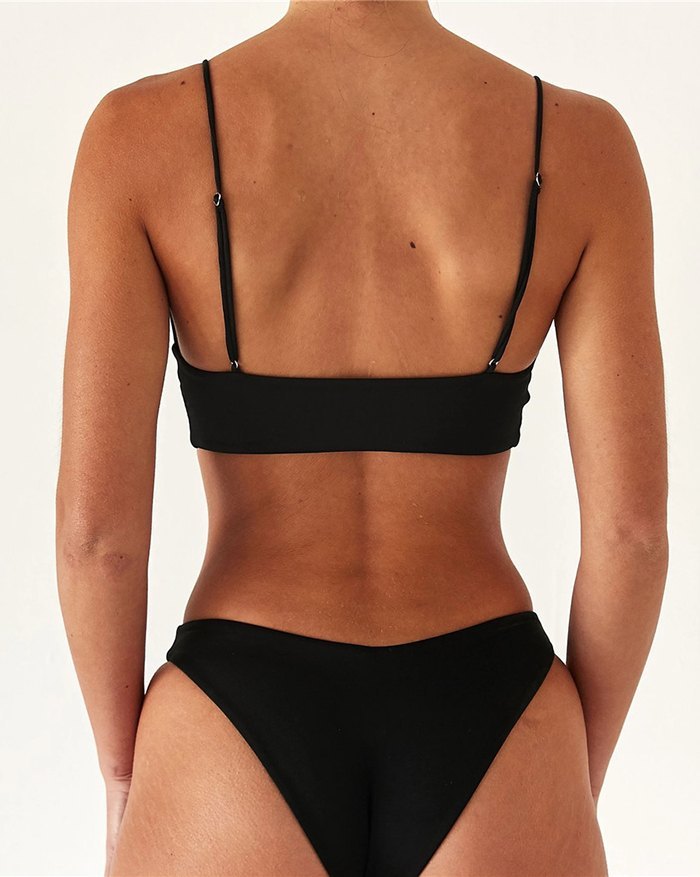 EMMIOL Traje de baño bikini fruncido