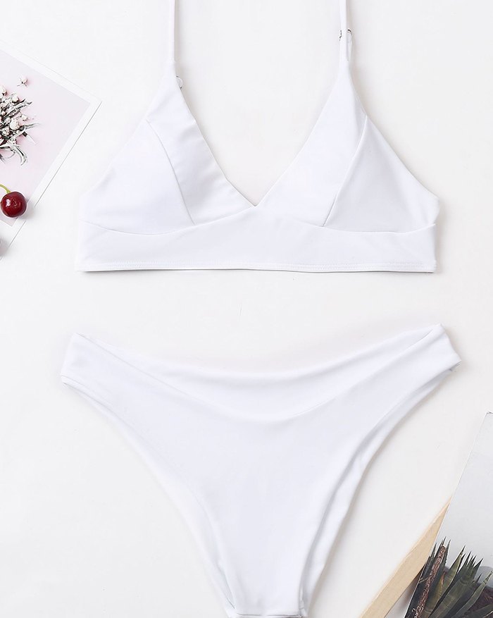 EMMIOL Traje de baño bikini fruncido