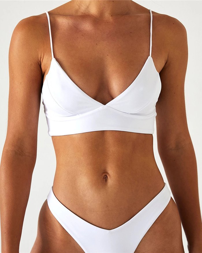 EMMIOL Traje de baño bikini fruncido